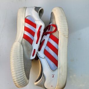 Adidas Classic Red and White Trainers
